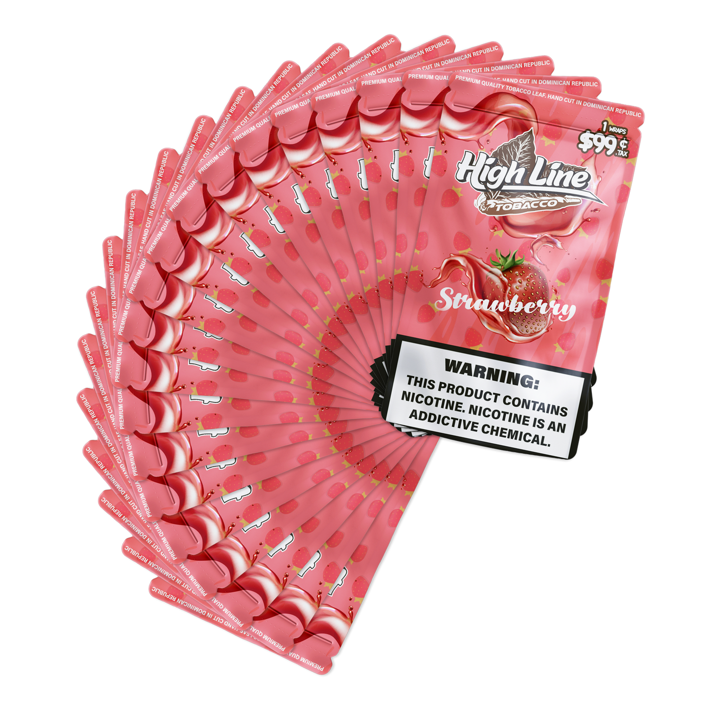 HighLine™ Strawberry Tobacco Wraps – Fresh Leaf to Roll