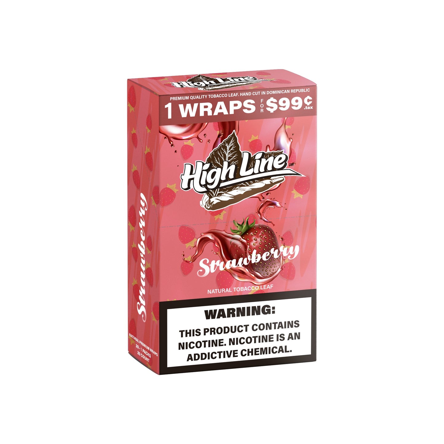 HighLine™ Strawberry Tobacco Wraps – Fresh Leaf to Roll