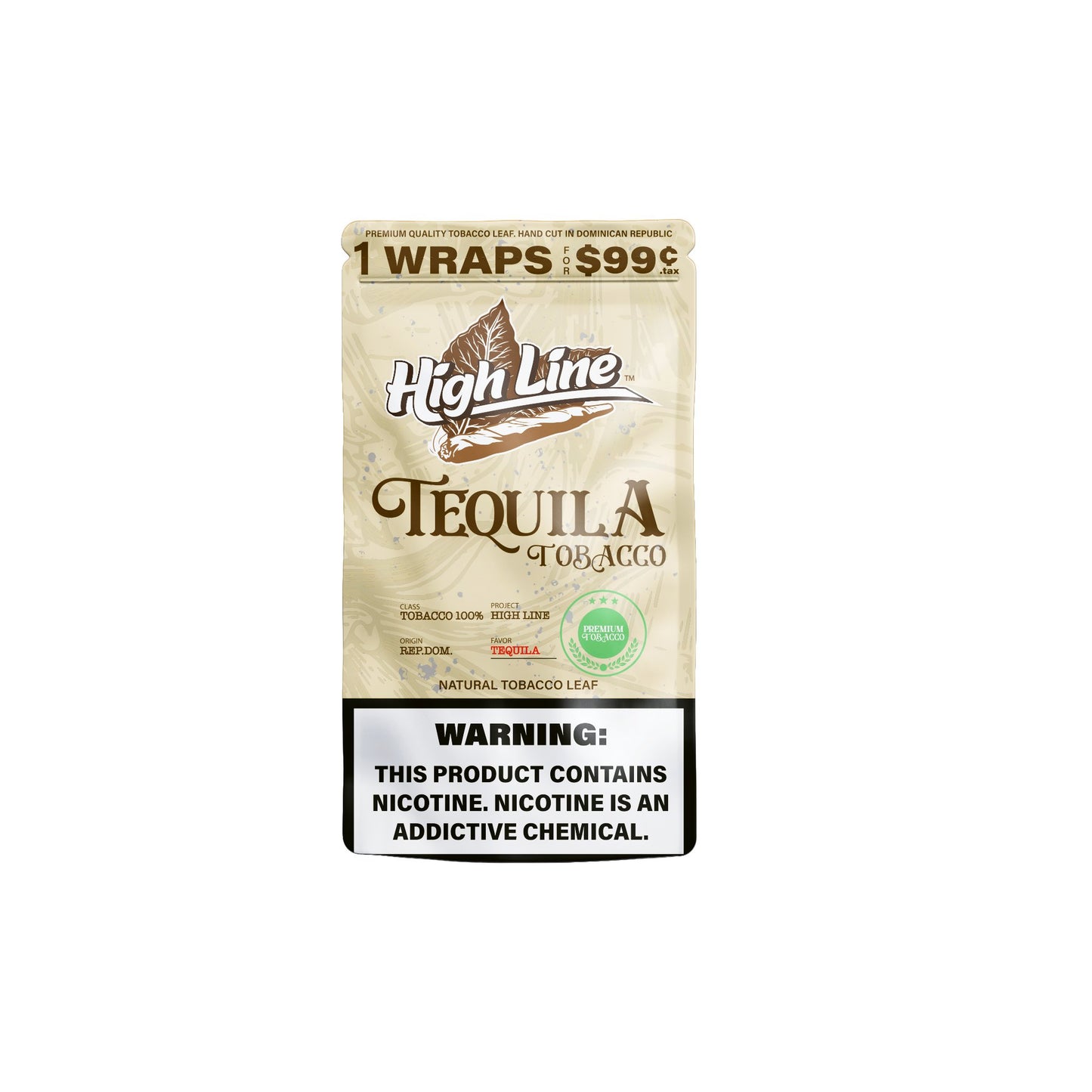 HighLine™ Tequila Tobacco Wraps – Fresh Leaf to Roll