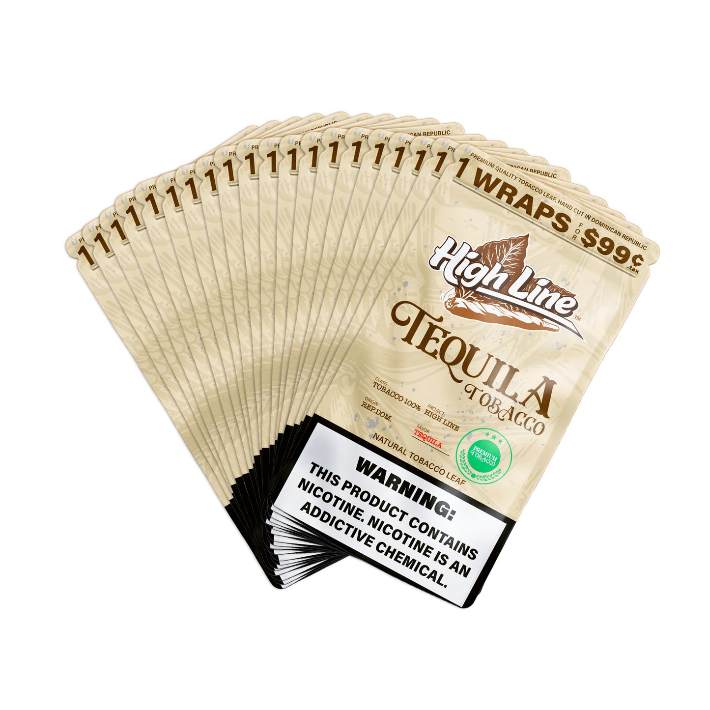 HighLine™ Tequila Tobacco Wraps – Fresh Leaf to Roll