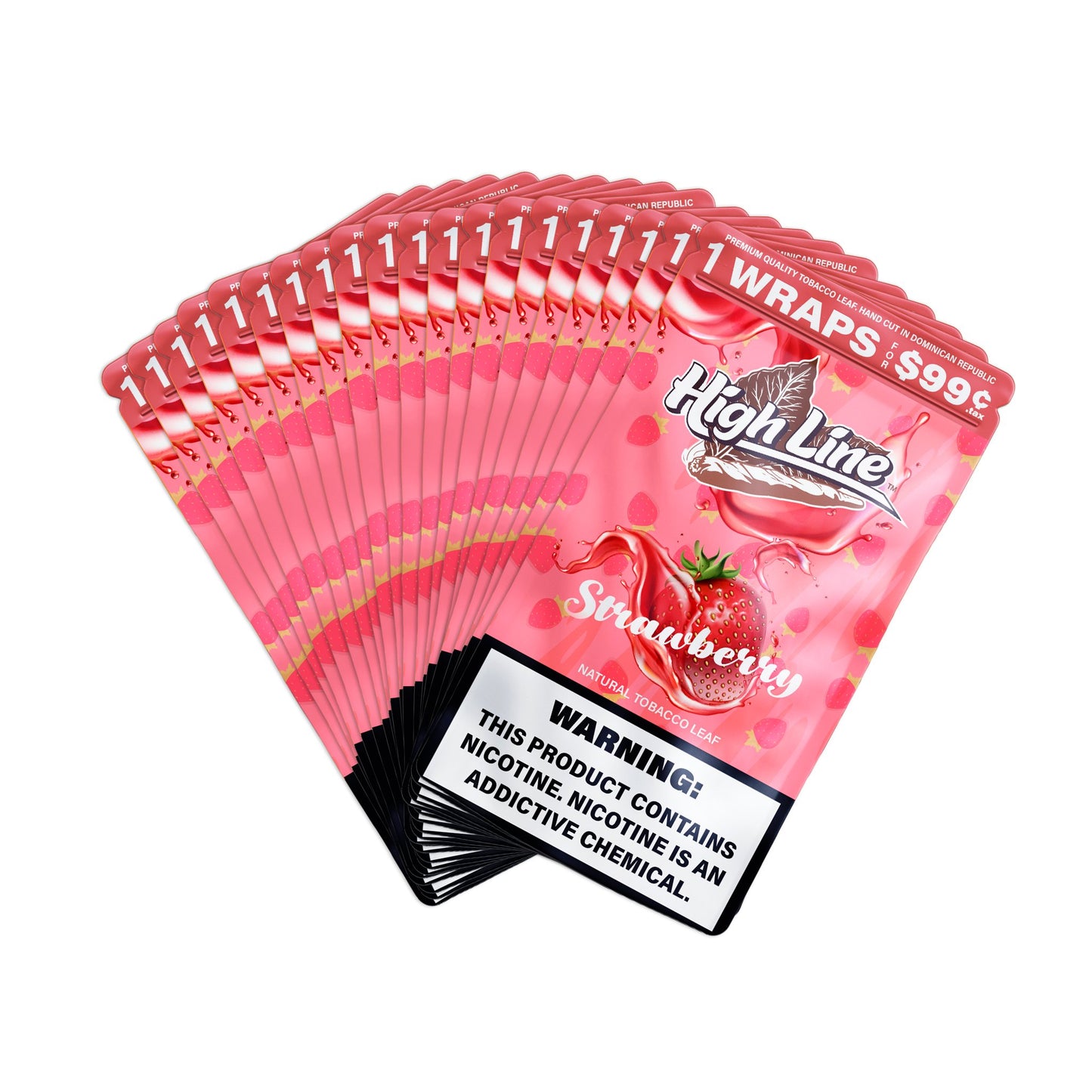 HighLine™ Strawberry Tobacco Wraps – Fresh Leaf to Roll