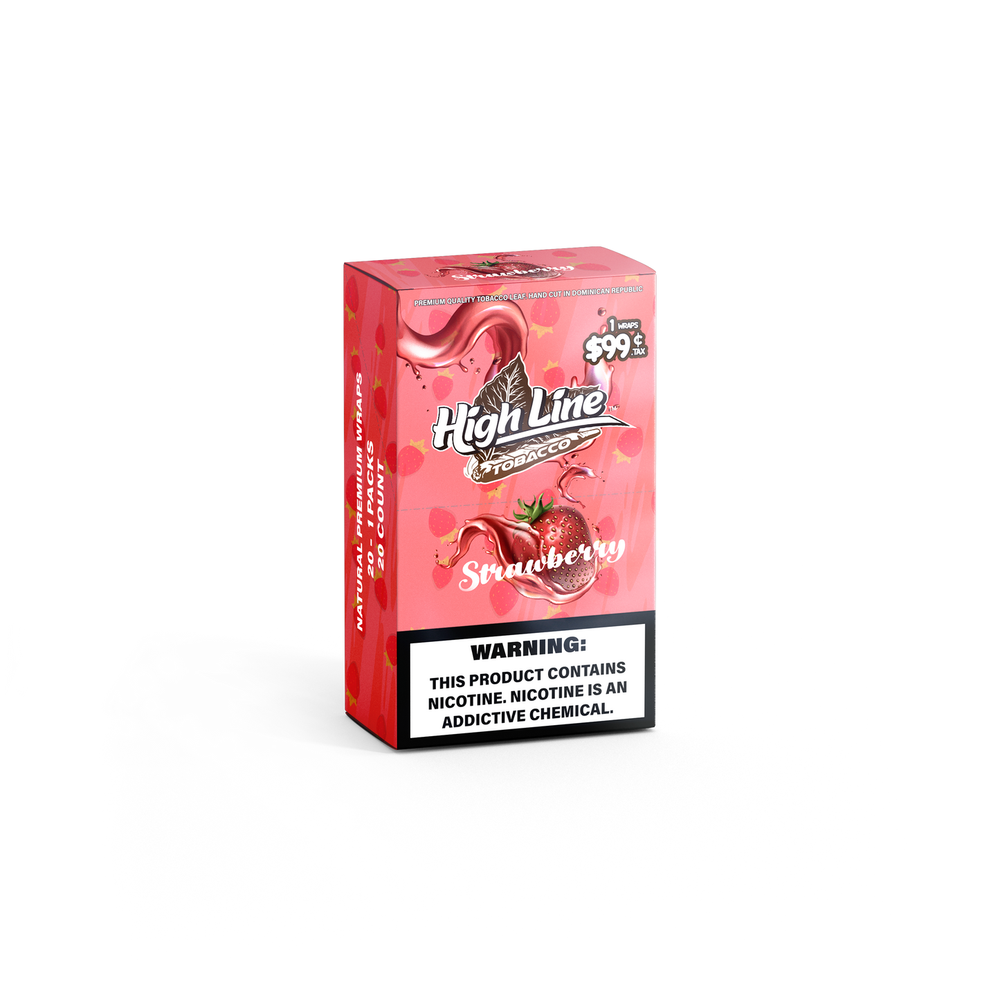 HighLine™ Strawberry Tobacco Wraps – Fresh Leaf to Roll